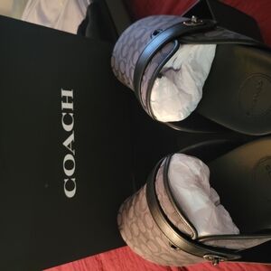 Coach Monogram Black and Gray Loafers